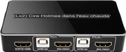 iCAN HDMI USB KVM Switch 2x1 with Switch Extension, 4K@60Hz