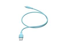 iCAN USB-A 2.0 to USB Type-C Silicone Cable, M/M, 4ft, Sky Blue