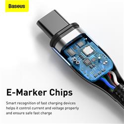Baseus Zinc Magnetic Safe Fast Charging Data Cable Type-C to Type-C 100W, 1.5m, Black