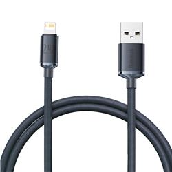 Baseus Crystal Shine Series Fast Charging Data Cable USB to Lightning, 2.4A ,1.2m, Black(Open Box)