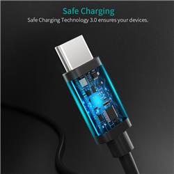 CHOETECH - Câble USB-C 3A vers USB-C de 2 m (6,6 pi)