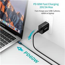 CHOETECH - Câble USB-C 3A vers USB-C de 2 m (6,6 pi)