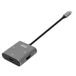 iCAN Type C to Dual HDMI Adapter + PD Charging, Dual 4K@60Hz