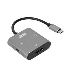 iCAN Type C to Dual HDMI Adapter + PD Charging, Dual 4K@60Hz