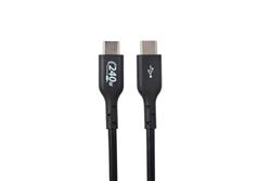 iCAN Premium USB Type C to Type C Cable, Fast Charging, 240W, 480Mbps, 2M, Black(Open Box)