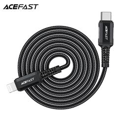 ACEFAST MFI 1.8 Meter USB Type-C to Lightning Cable, aluminum alloy, Bradied, Black