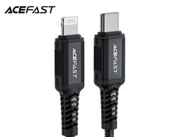 ACEFAST MFI 1.8 Meter USB Type-C to Lightning Cable, aluminum alloy, Bradied, Black