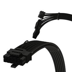 iCAN PCIE 5.0 12VHPWR 16Pin (12+4) to 3 x 8Pin - 30cm, Black(Open Box)