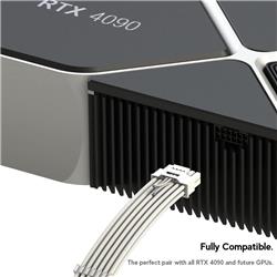 iCAN PCIe5.0 4x8Pin to 12VHPWR (16Pin) PSU Extension - 40cm, White