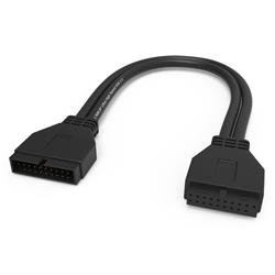 Adaptateur interne iCAN USB 3.2 Gen 2 (USB 3.1) 20 broches mâle vers femelle 10 Gbit/s pour ports PC USB-A, type droit, 24 c...