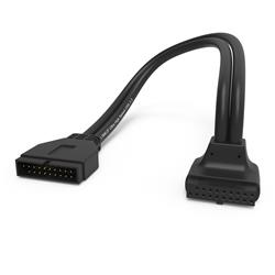 iCAN USB 3.2 Gen 2 (USB 3.1) Internal Adapter 20-Pin Motherboard Header Male to Female 10Gbps for PC USB-A Ports, Inward Type, 