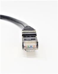 Micro connecteurs 25 pieds Cat8 SFTP RJ45 Patch 26AWG Câble (Noir)