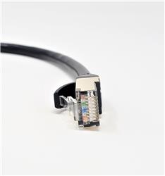 Micro connecteurs 25 pieds Cat8 SFTP RJ45 Patch 26AWG Câble (Noir)