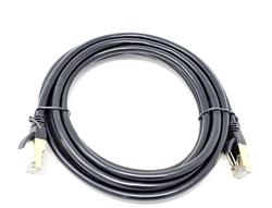 Micro connecteurs 14 pi, Cat8 SFTP RJ45 Patch 26AWG câble (noir)(Open Box)