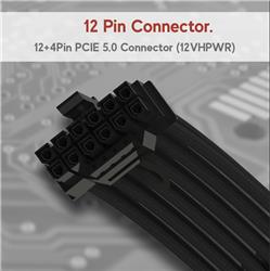 iCAN 600W PCIE 5.0 12VHPWR (16Pin) 16AWG PSU Cable - 70cm (White) Compatible with all RTX4000 and RTX3000 FE GPUs