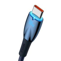 Baseus Glimmer Series Fast Charging Data Cable USB-A to Type-C 100W, 1m (3.3ft),  Blue(Open Box)