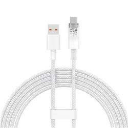 Baseus Explorer Series Fast Charging Cable with Smart Temperature Control USB-A to Type-C 100W, 2m (6.6ft), White