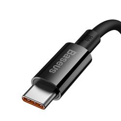 Baseus Superior Series Fast Charging Data Cable USB-A to Type-C 100W, 1.5m (5ft), Cluster Black