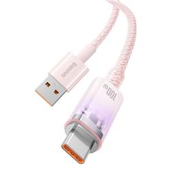 Baseus Explorer Series Fast Charging Cable with Smart Temperature Control USB to Type-C 100W, 1m (3.3ft), Pink