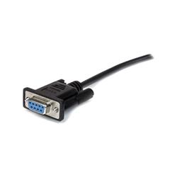 StarTech (MXT1002MBK) - Câble série DB9 RS232 noir en liaison directe - M/F - 6,6 pi / 2 m (Noir)