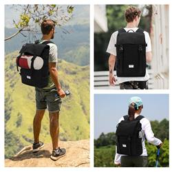 KINGSLONG - Sac à dos en polyester de 15,6 po, noir
