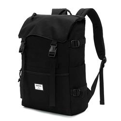 KINGSLONG - Sac à dos en polyester de 15,6 po, noir