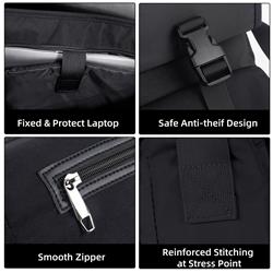Sacoche pour ordinateur portable KINGSLONG à compartiments multiples