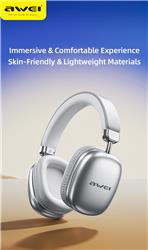 AWEI AT7 Silver Surround Sound Wireless Headphone