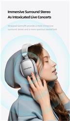 AWEI AT7 Silver Surround Sound Wireless Headphone