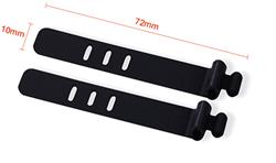 iCAN 20pcs Silicone Reusable Cable Ties, 10mm* 72mm, Black
