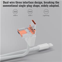iCAN TC173 5 in 1 SD/TF/CF Card Reader with Lightning / USB-A / USB-C Interface(Open Box)