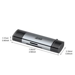 Lecteur de cartes mémoire USB3.0 et Type C 3.0 iCAN RSH-DK01
