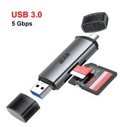 Lecteur de cartes mémoire USB3.0 et Type C 3.0 iCAN RSH-DK01