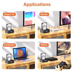 iCAN RSH-DS01 Station d'accueil pour disque dur SATA double baie USB 3.0(Open Box)