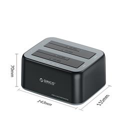 Orico 6829C3 2.5"/3.5" SATA HDD/SSD Dual-bay Dock