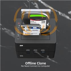 iCAN K3082H 2.5'' and 3.5'' USB3.0 Dual Bay Docking