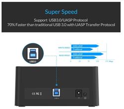 ORICO (6619US3) - Station d'accueil USB 3.0 pour HDD/SSD 2,5 po/3,5 po