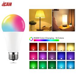 iCAN Smart Light Bulbs, A19 E26 RGBCW Color Changing LED Light Bulb.(Open Box)