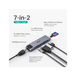 Choetech 7-in-2 USB-C 100W Multi-function Docking Station