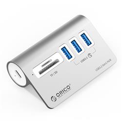 ORICO HUB en alliage d'aluminium à 3 ports USB3.2 Type-A avec lecteur