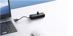 Orico Hub de transfert de données USB 3.0 à 4 ports avec entrée USB-A