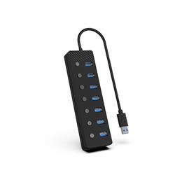 iCAN Hub USB-A vers 7 ports USB 3.0 avec interrupteur individuel