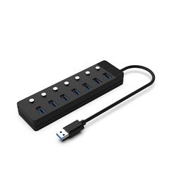 iCAN Hub USB-A vers 7 ports USB 3.0 avec interrupteur individuel