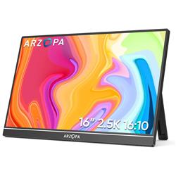 Arzopa 16'' Display, IPS Panel, 2560 x 1600 FHD, 60Hz Kickstand(Open Box)