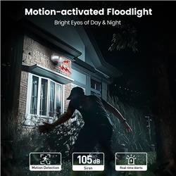 AOSU Floodlight Camera Wired, 3K UHD Security Camera Outdoor(Open Box)