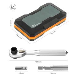 UF-TOOLS UF-840138 42-in-1 Ratchet Socket Screwdriver Set, Orange.(Open Box)