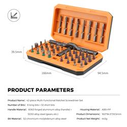 UF-TOOLS 42-in-1 Screwdriver Set, Portable Storage Case.