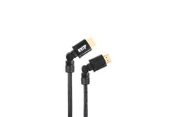 Câble HDMI iCAN 30AWG, connecteurs pivotants à 360°, 4K à 60 Hz, plaqué or M/M - 6 pieds