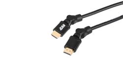 Câble HDMI iCAN 30AWG, connecteurs pivotants à 360°, 4K à 60 Hz, plaqué or M/M - 6 pieds
