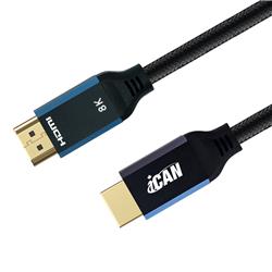 Câble HDMI 2.1 iCAN, 8K à 60 Hz, mâle vers mâle, 1,8 m